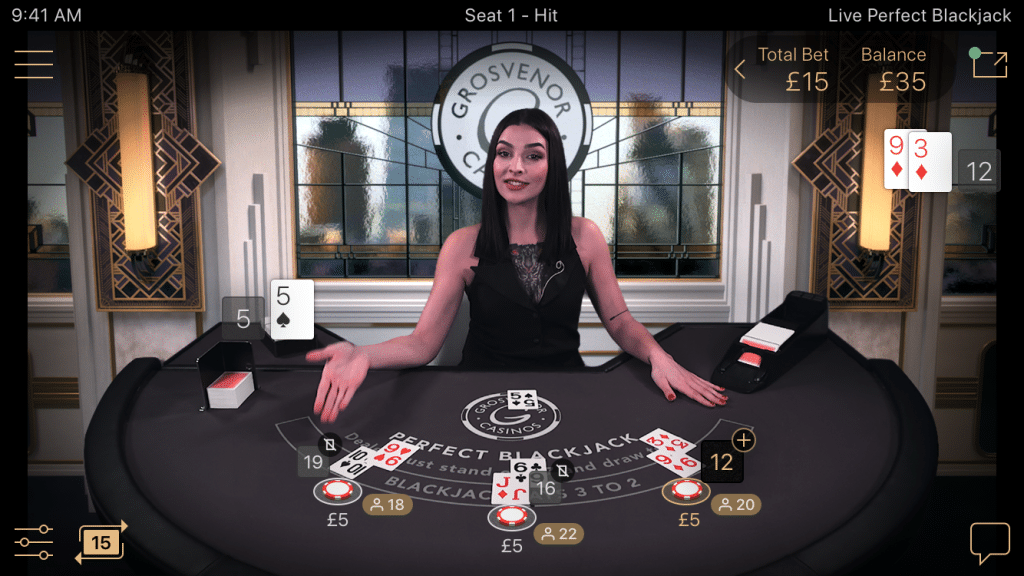 Perfect Blackjack - live casino software provider netent